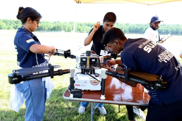 The SUAS IITM team with the 2025 UAV
