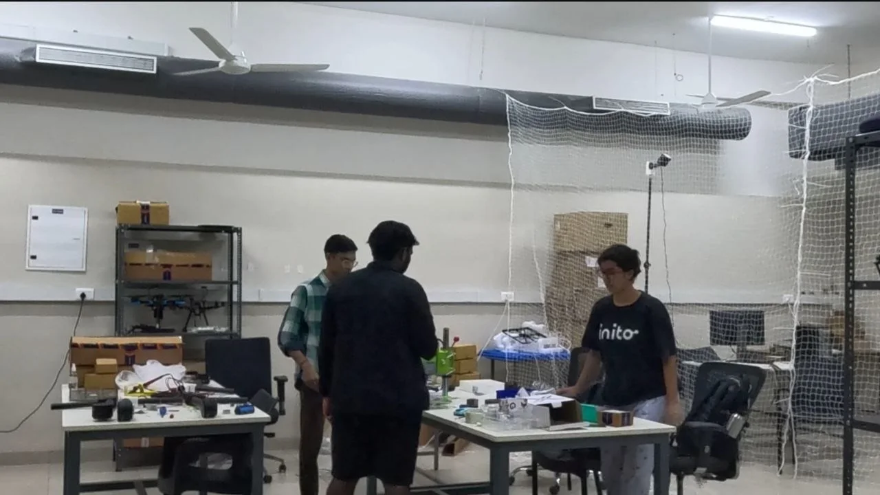 SUAS IITM members working together in the workshop